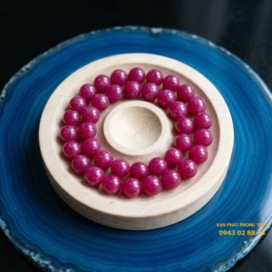 Vòng tay ruby hồng 10mm Vòng tay ruby hồng 10mm phong thủy